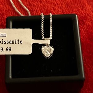 Luxury Moissanite Diamond heart pendant necklace